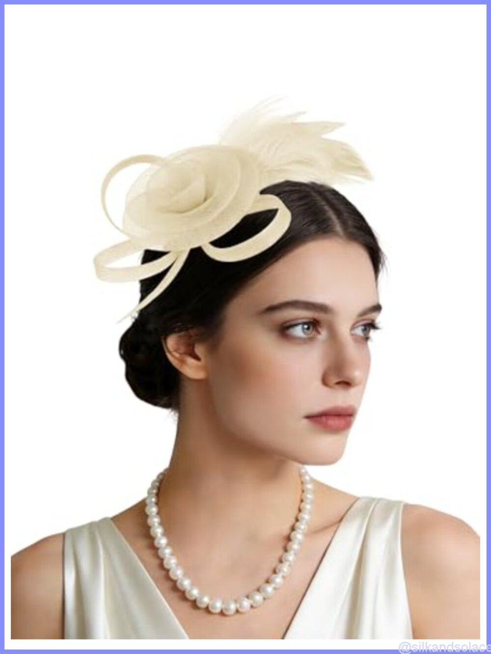 Women's Feather Mesh Fascinator Hat Hair Clip Headband Tea Party Wedding